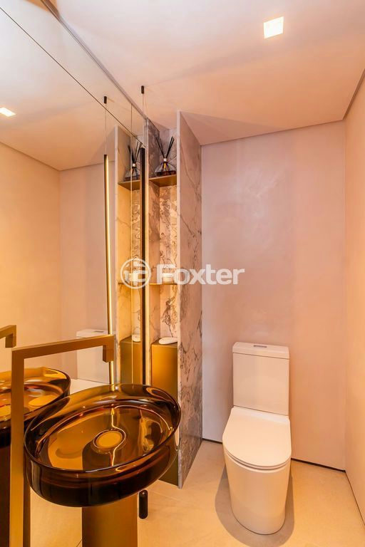 Lavabo com cuba escura